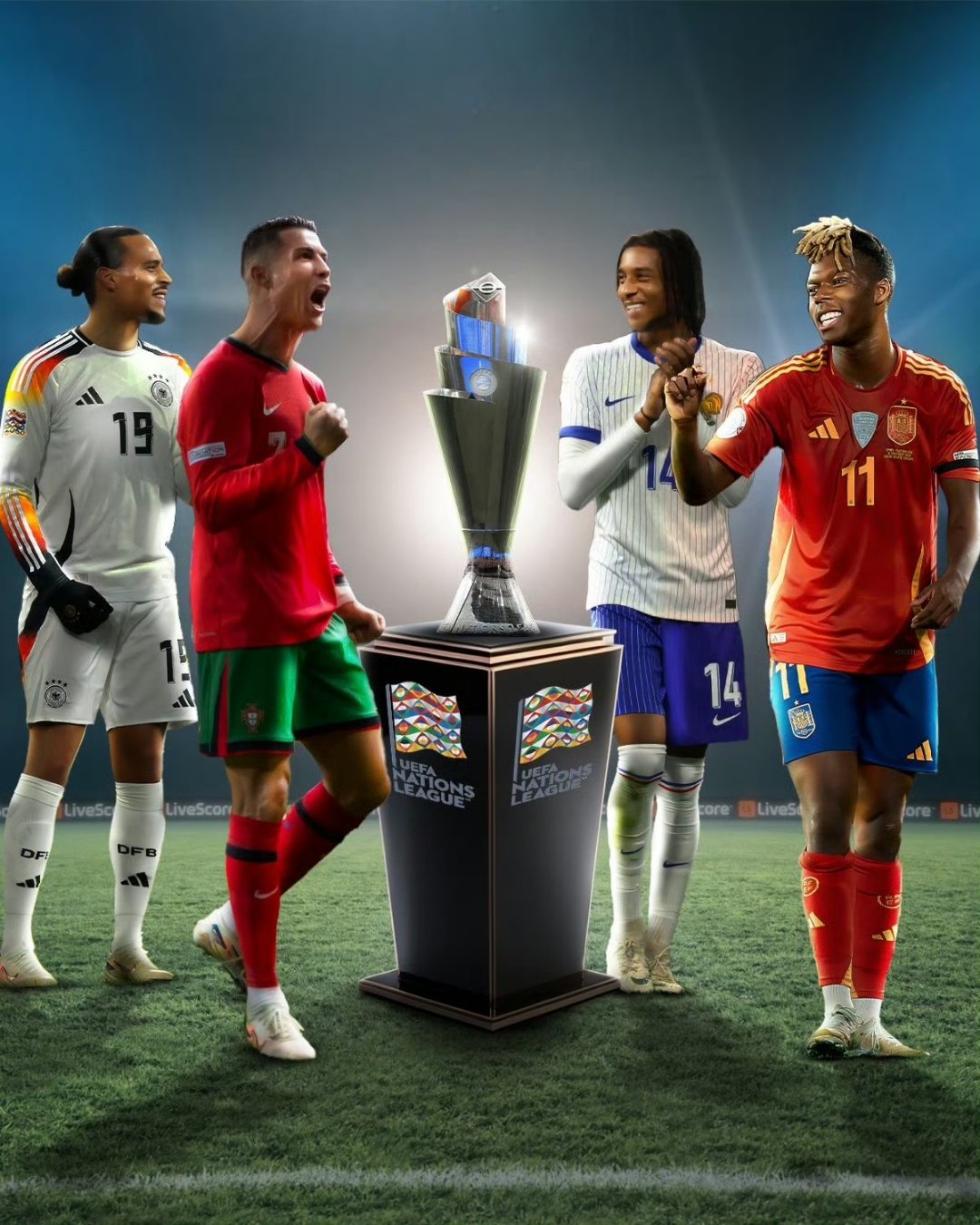 包含欧洲足球高手齐聚一堂，争夺王者之位的词条